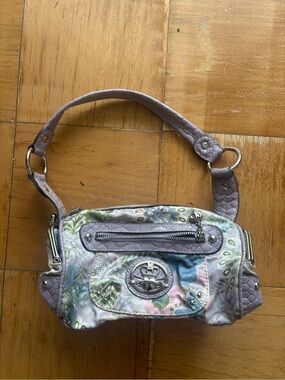 Lavender Floral Shoulder Bag - Women's Stylish Handbag